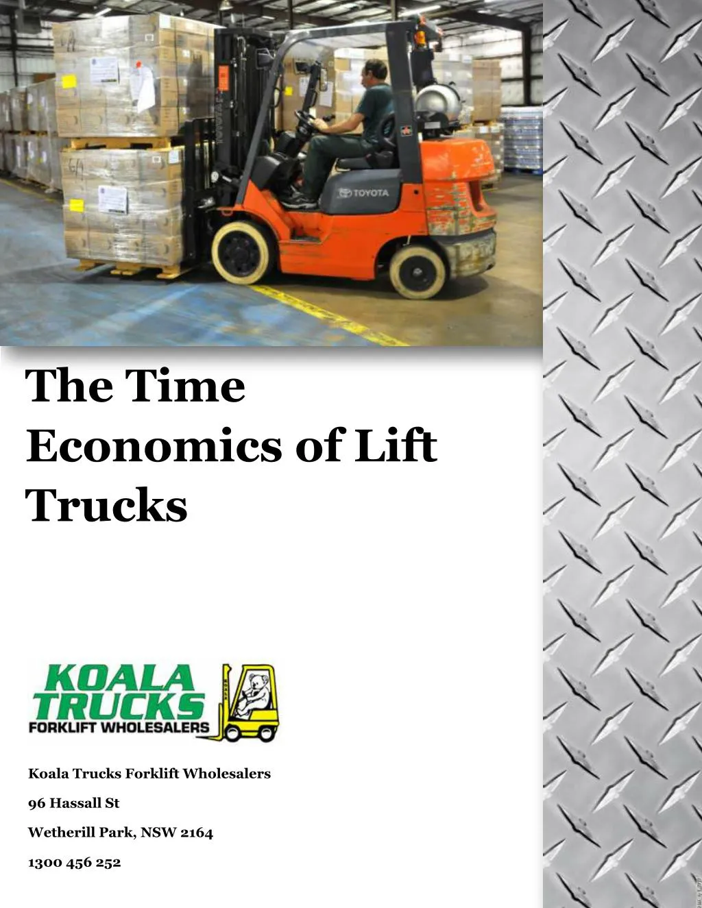 PPT The Time Economics of Lift Trucks PowerPoint Presentation, free