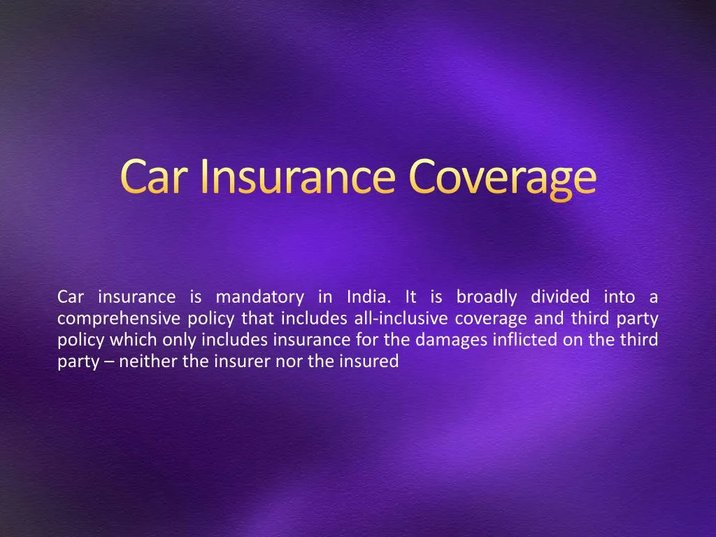 car insurance coverage n.