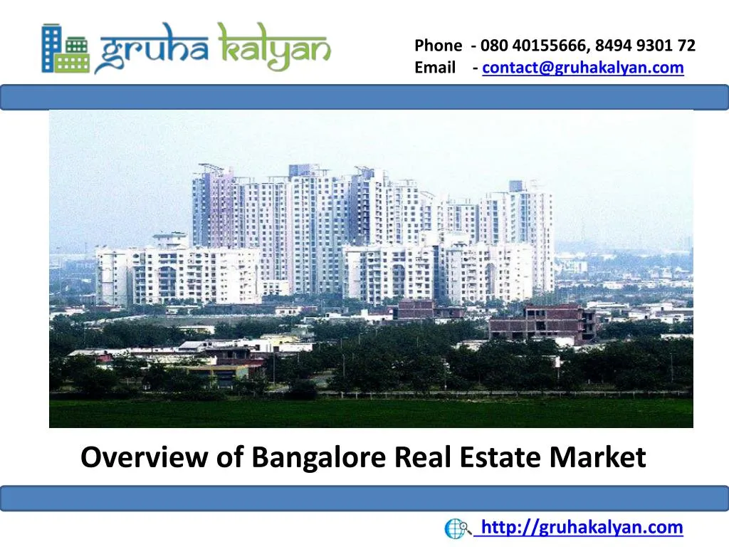 PPT Overview of Bangalore Real Estate Market PowerPoint Presentation