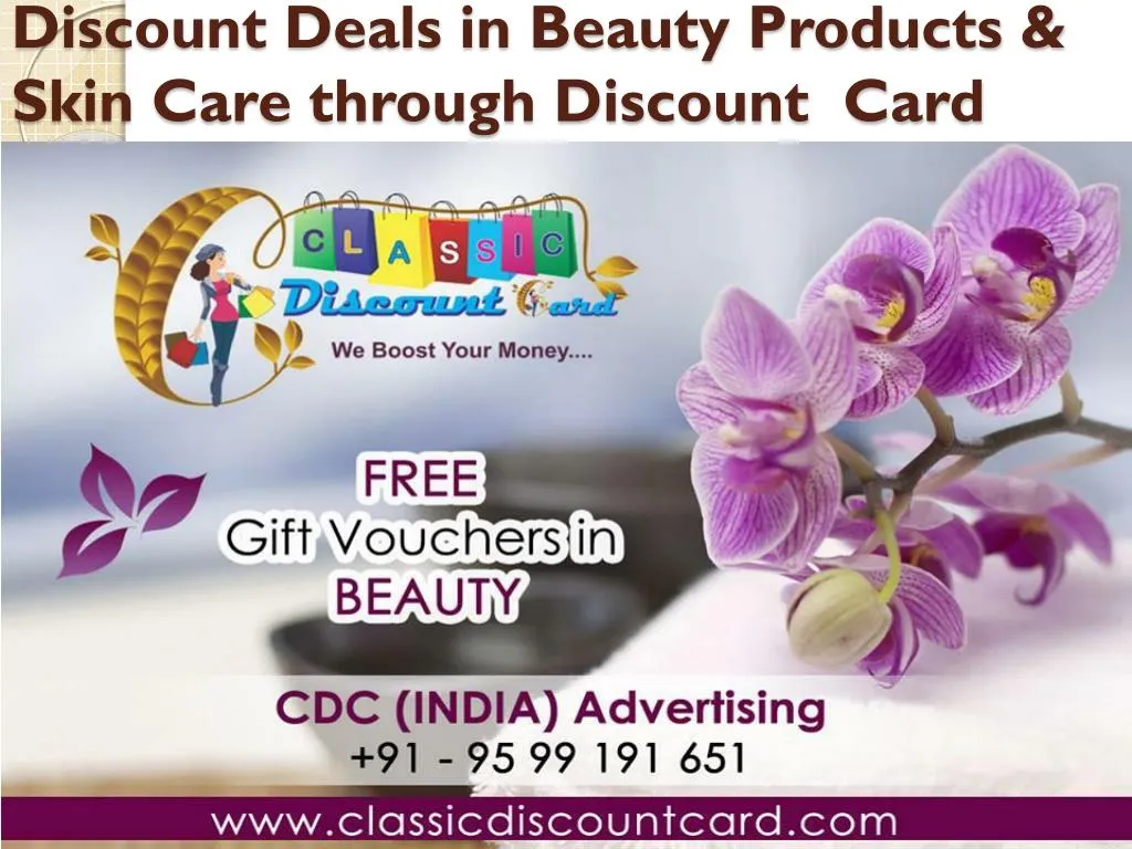 discount deals in beauty products skin care through discount card n.