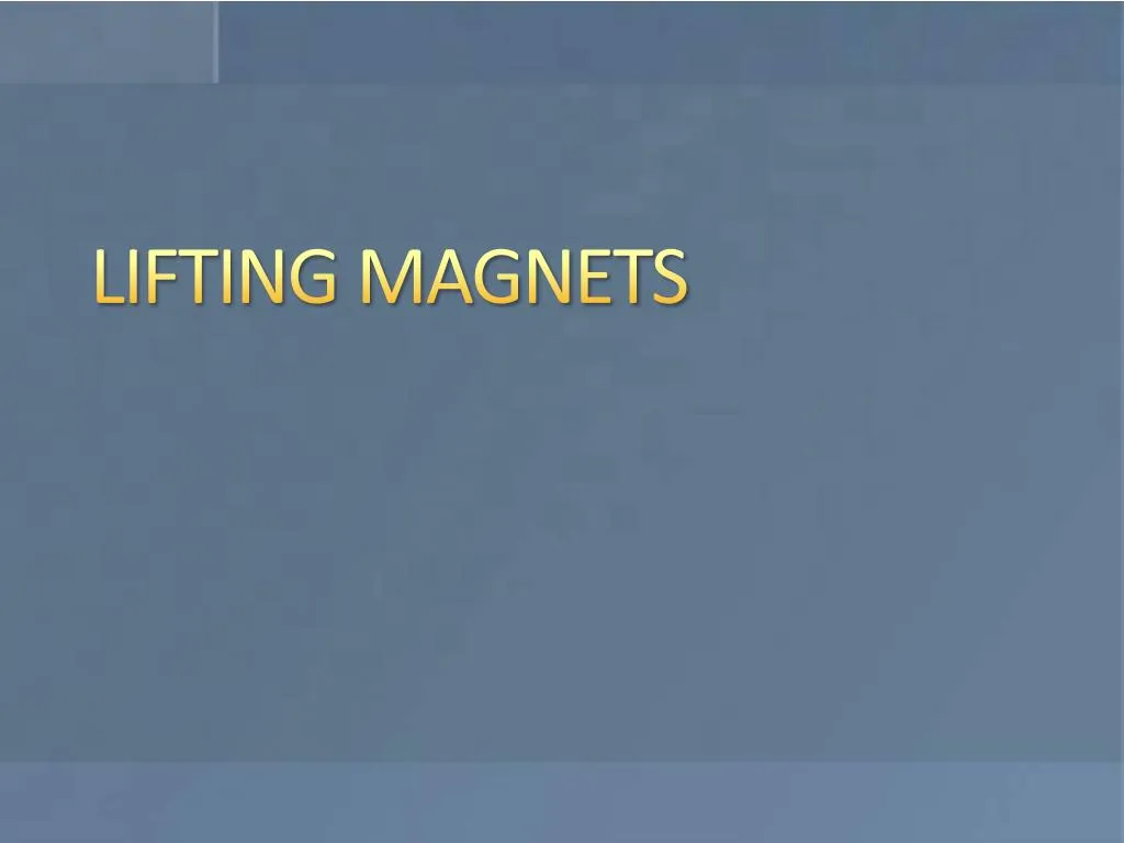 lifting magnets n.