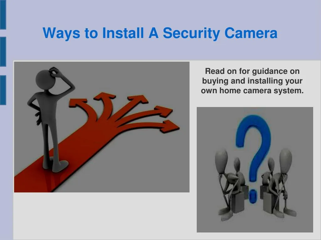 ways to install a security camera n.