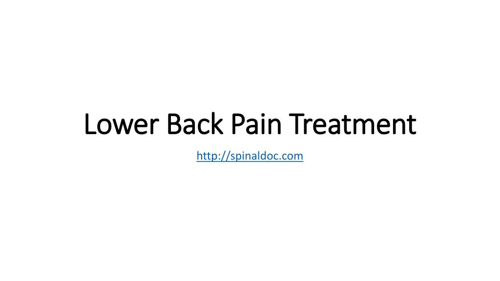 lower back pain treatment n.