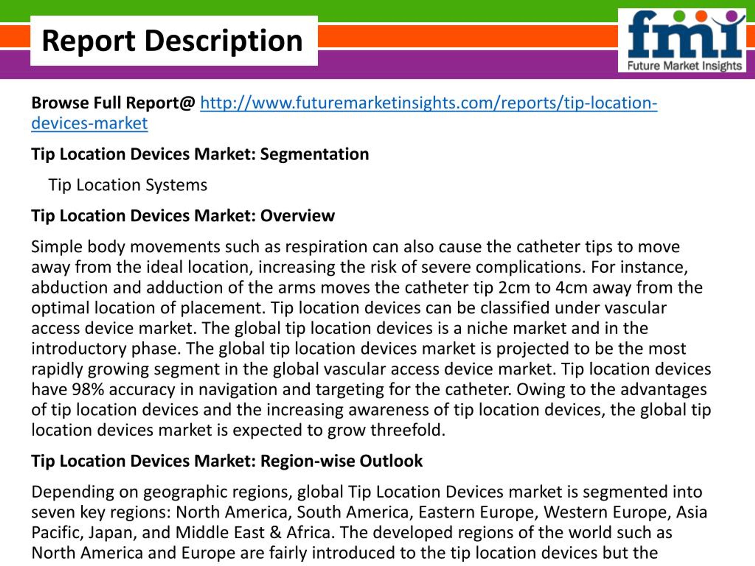 PPT Research Report and Overview on Tip Location Devices Market, 2025