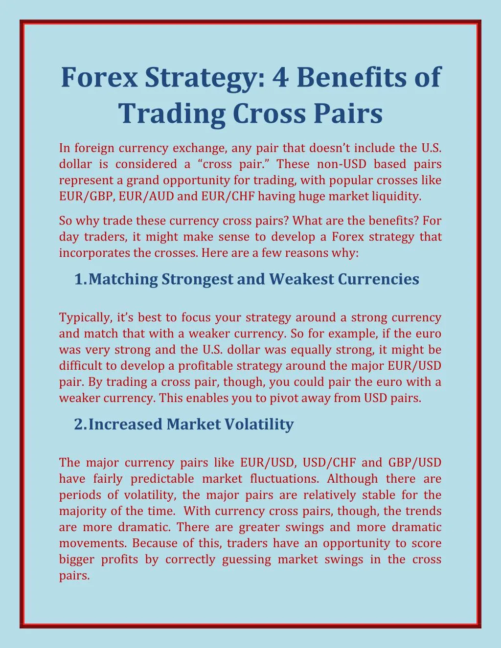 Ppt Forex Strategy 4 Benefits Of Trading Cross Pairs Powerpoint - 