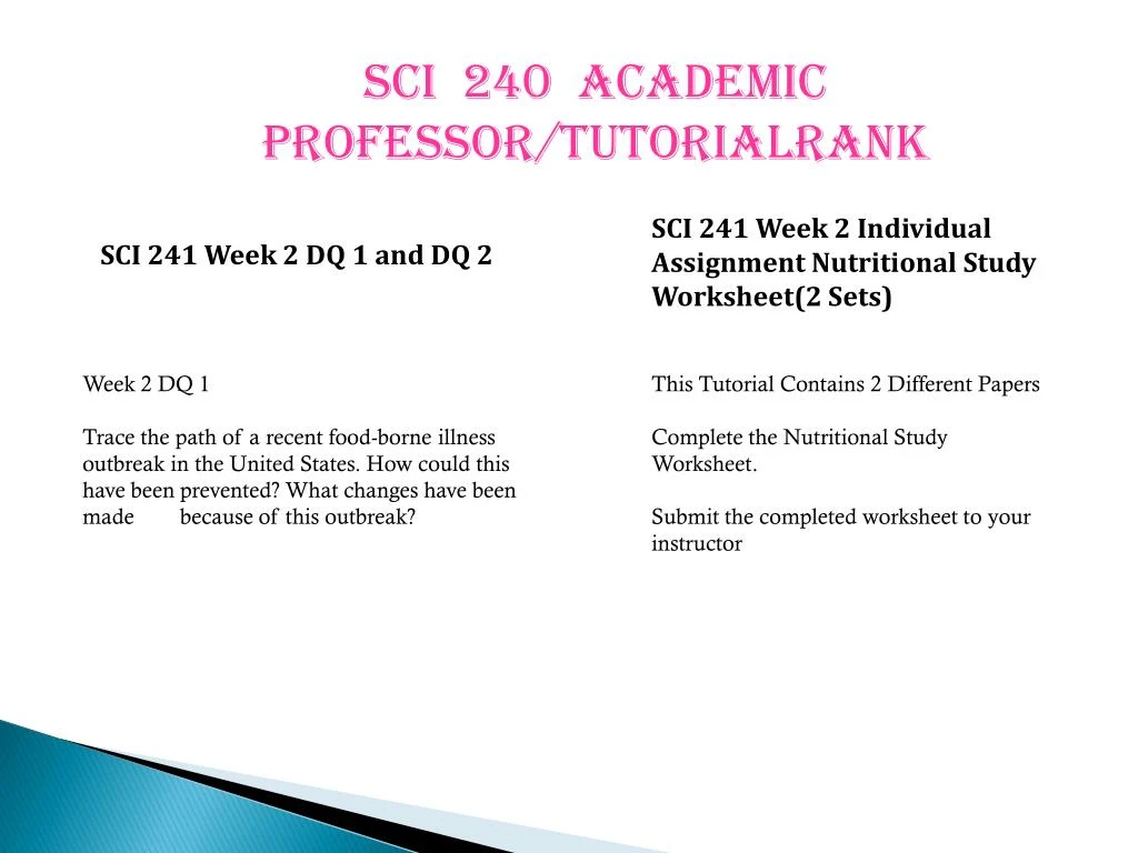 sci 241 dq 1 week 6 sci 241 dq 1 week 6
