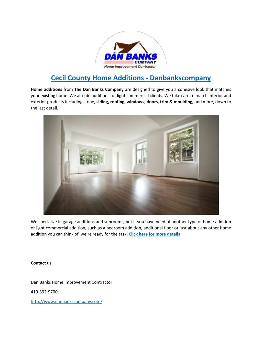 PPT Cecil County Home Additions PowerPoint