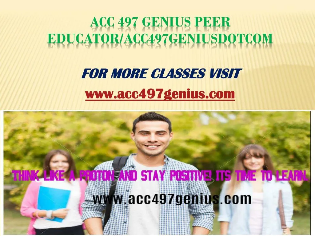 PPT ACC 497 Genius Peer PowerPoint