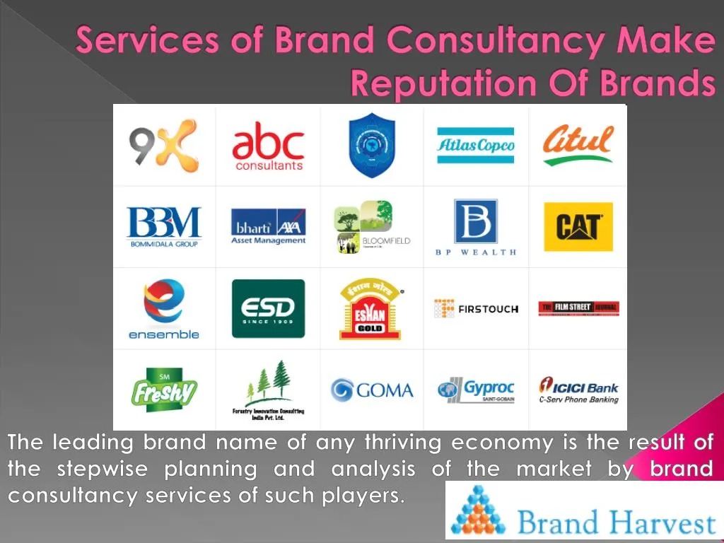services of brand consultancy make reputation of brands n.