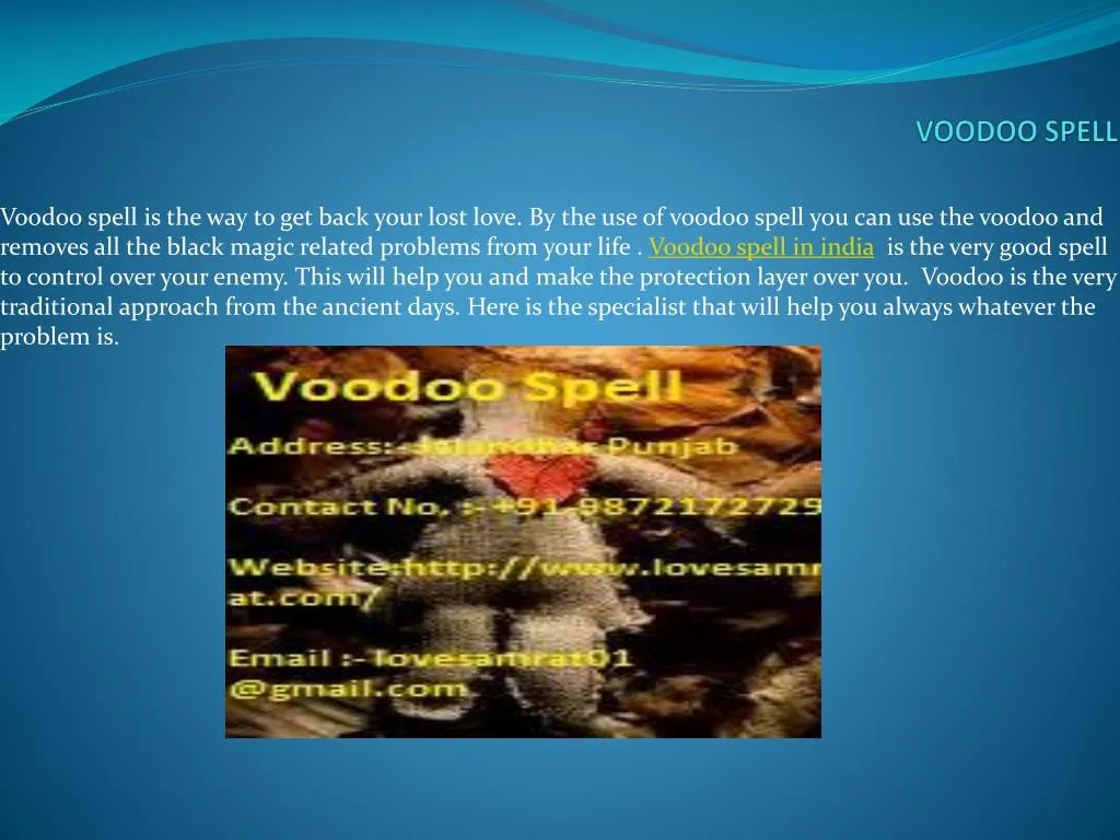 Advantages And Disadvantages Of Voodoo Spellss