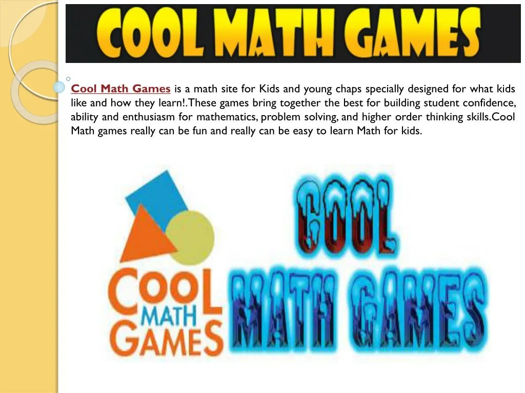 Ppt - Cool Math Games, Fun Cool Math Games Powerpoint Presentation, Free Download - Id:7266987