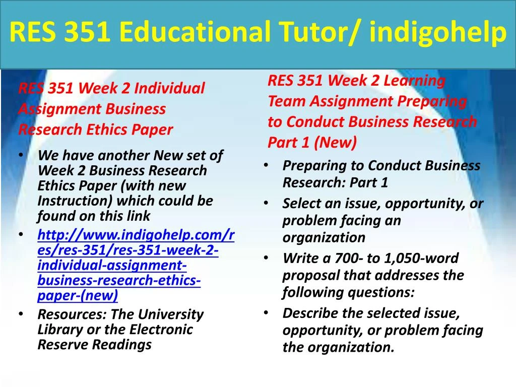 res 351 week 2 business research ethics res 351 week 2 business research ethics