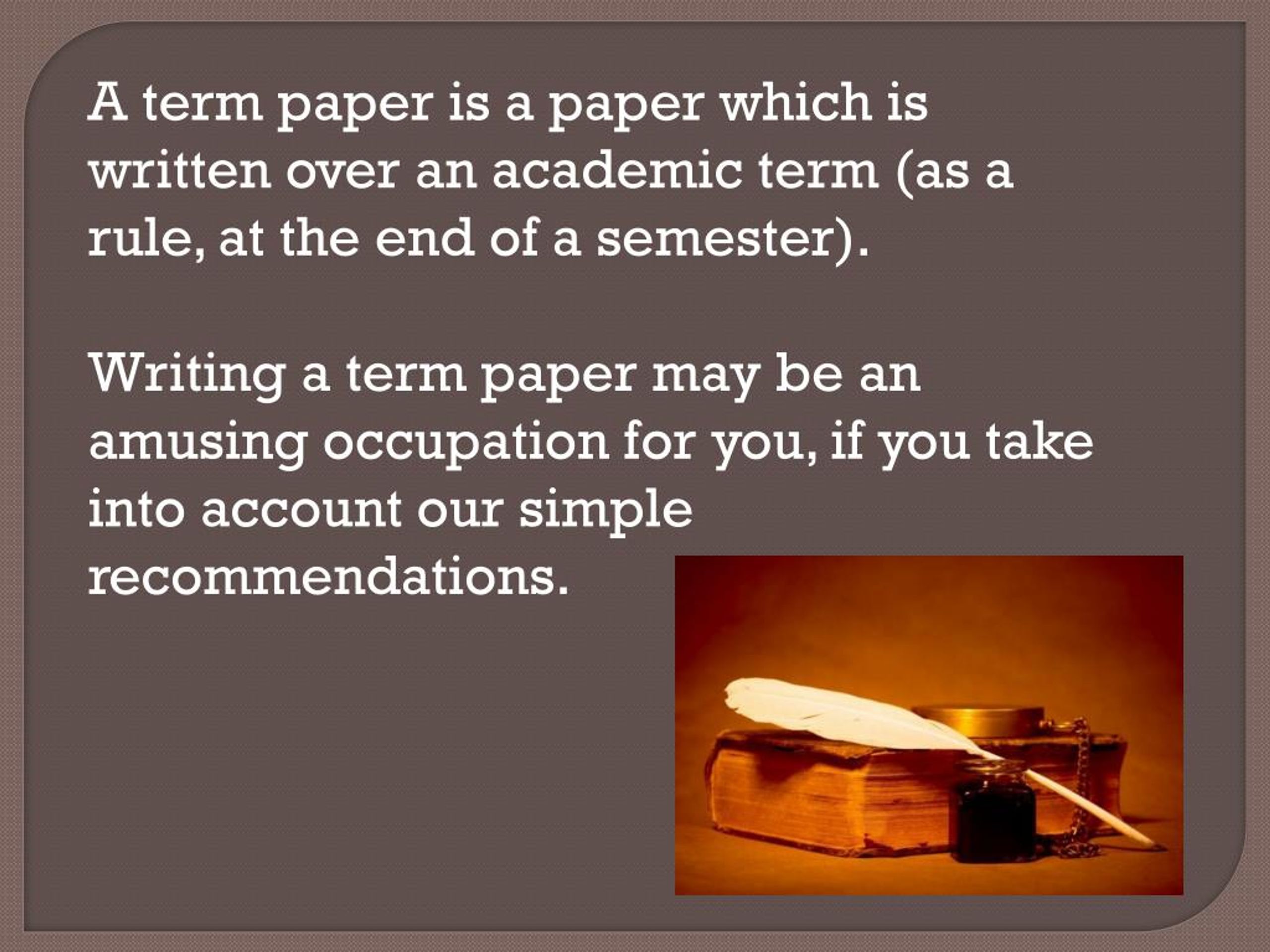 meaning of a term paper