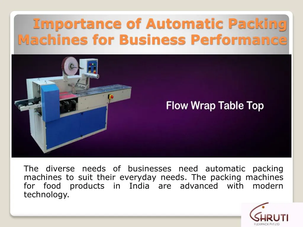 importance of automatic packing machines for business performance n.