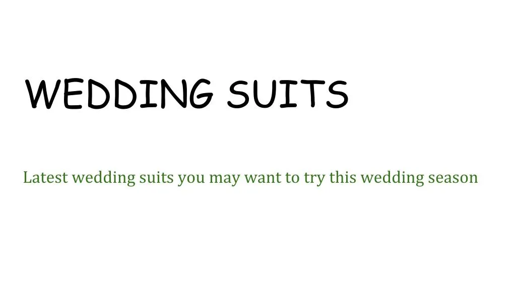 wedding suits n.