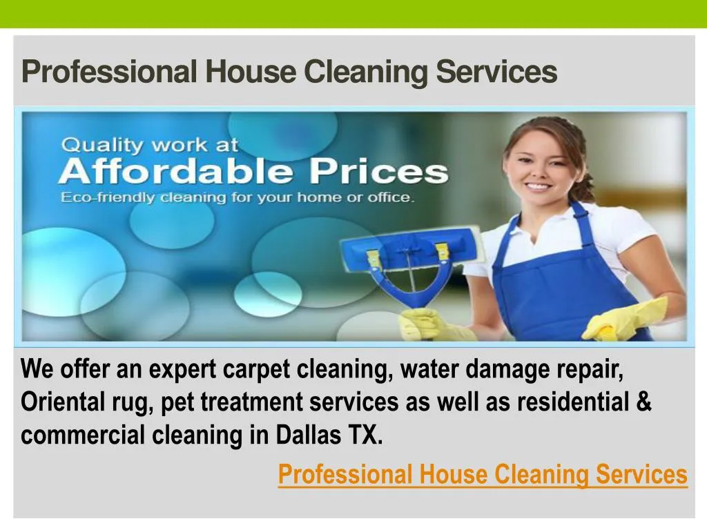 PPT Professional House Cleaning Services PowerPoint Presentation