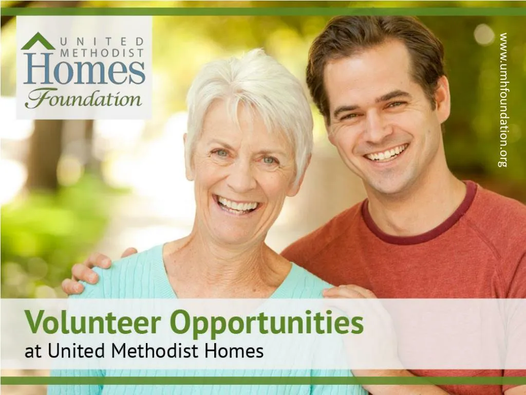 volunteer opportunities at united methodist homes n.