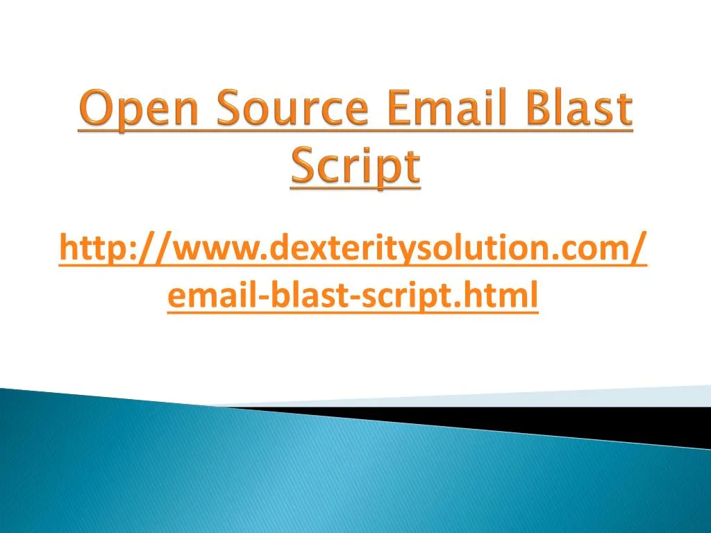 open source email blast script n.