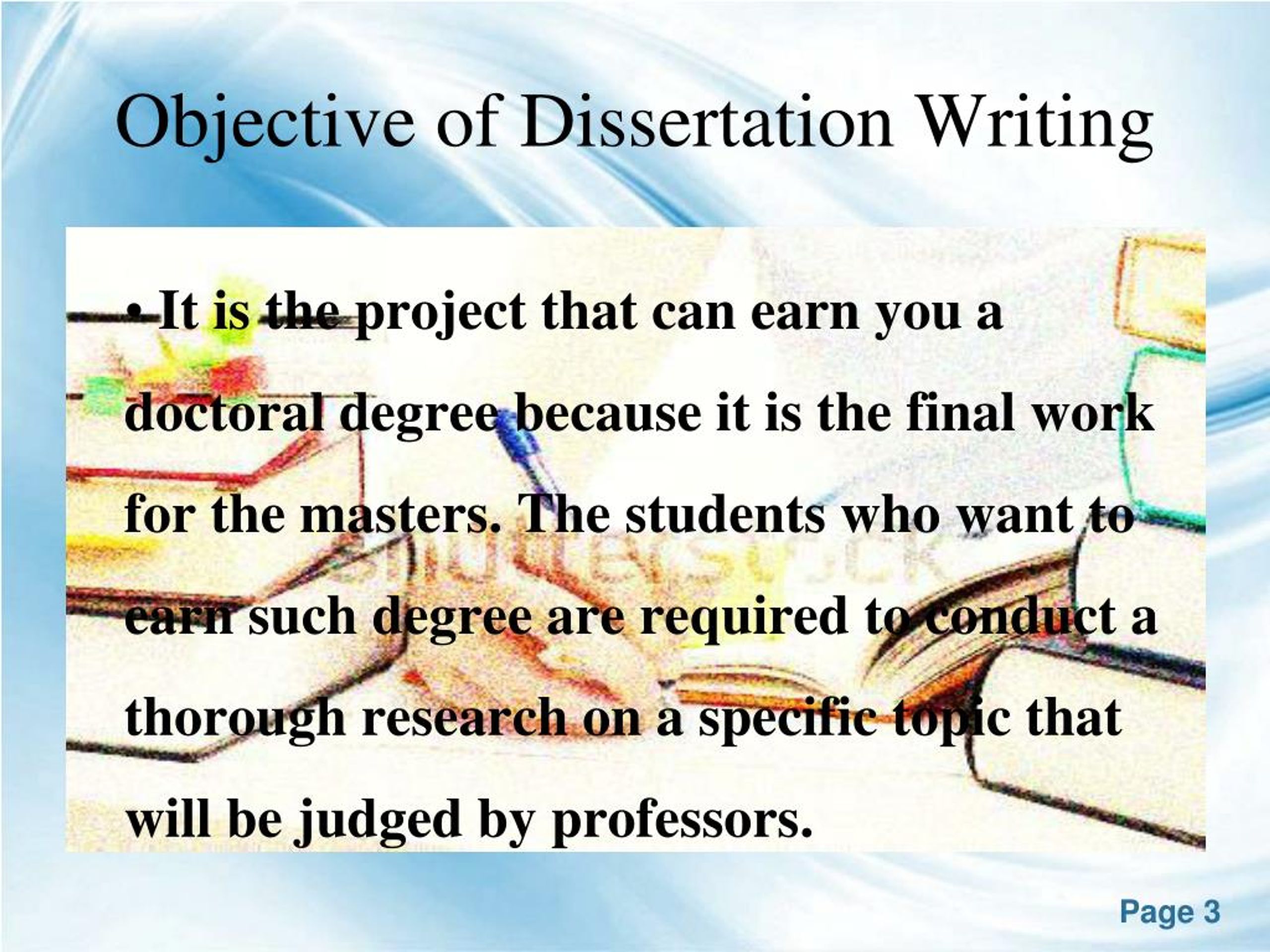 project dissertation meaning