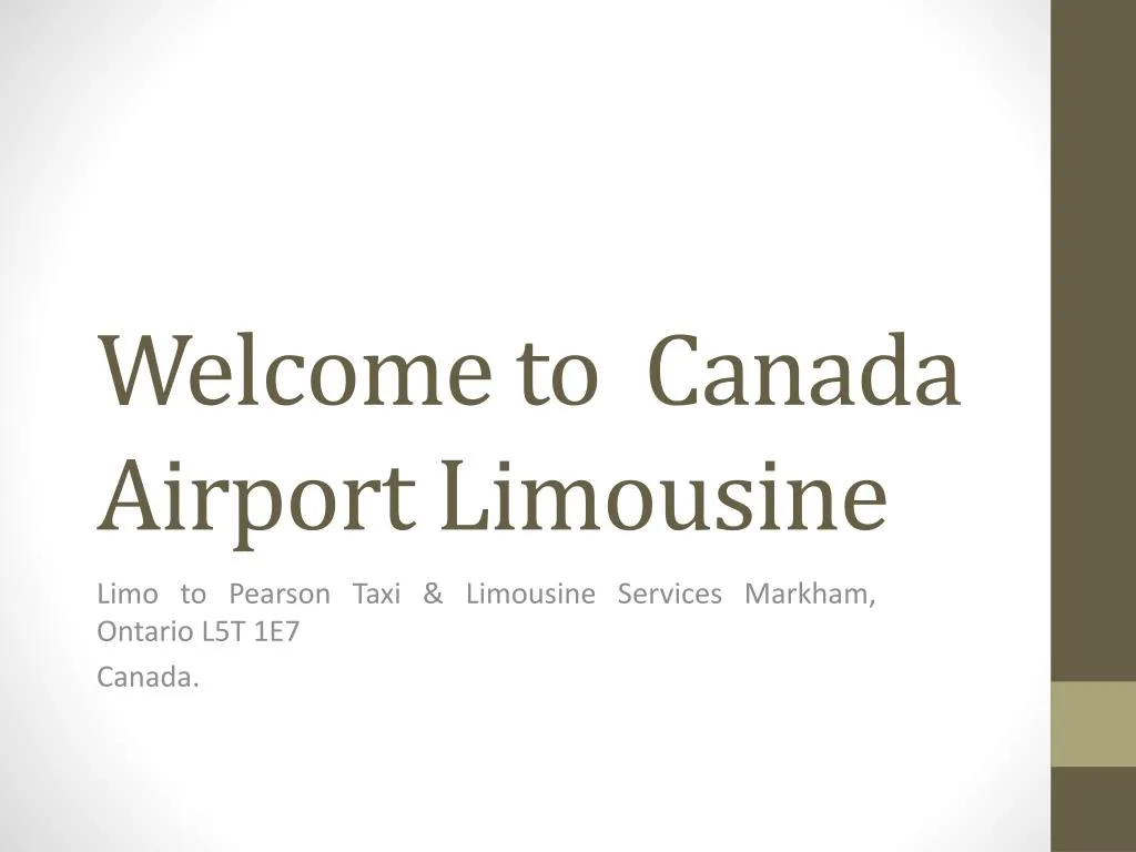 welcome to canada a irport limousine n.