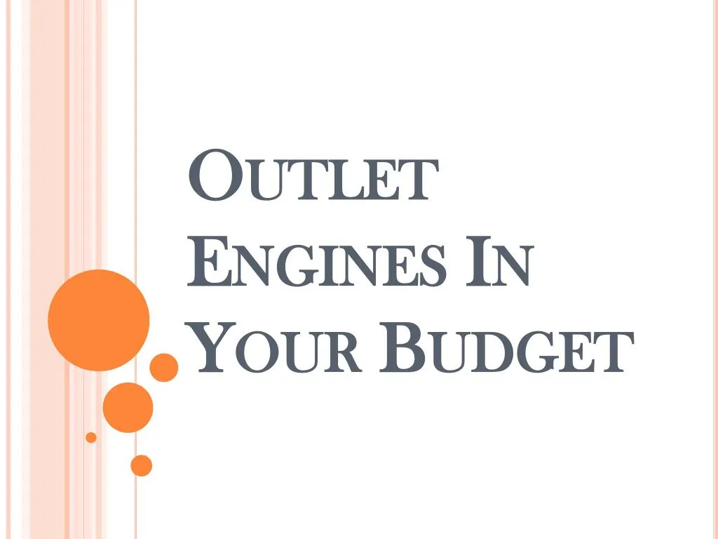 outlet engines in your budget n.