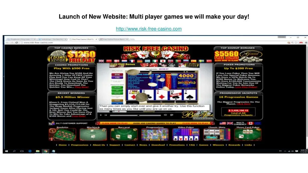 launch of new website multi player games we will make your day n.