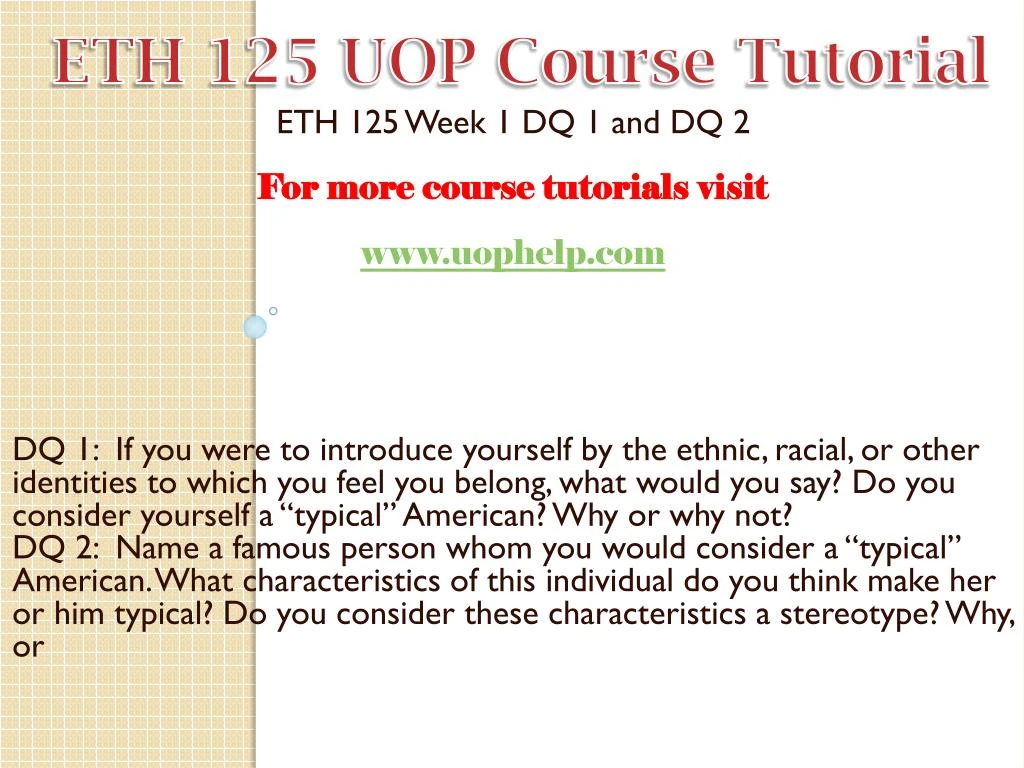 eth 125 week 6 dq 4 Get an answer to this question this work of eth 316 week 3 discussion question 2 shows the solutions to the following problems: eth 316 week 3 dq 2 wednesday. eth 125 week 6 dq 4 Get an answer to this question this work of eth 316 week 3 discussion question 2 shows the solutions to the following problems: eth 316 week 3 dq 2 wednesday.