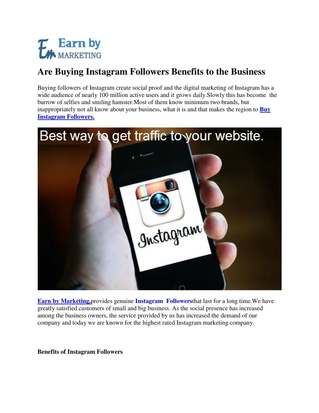 Instagram followers marketing company