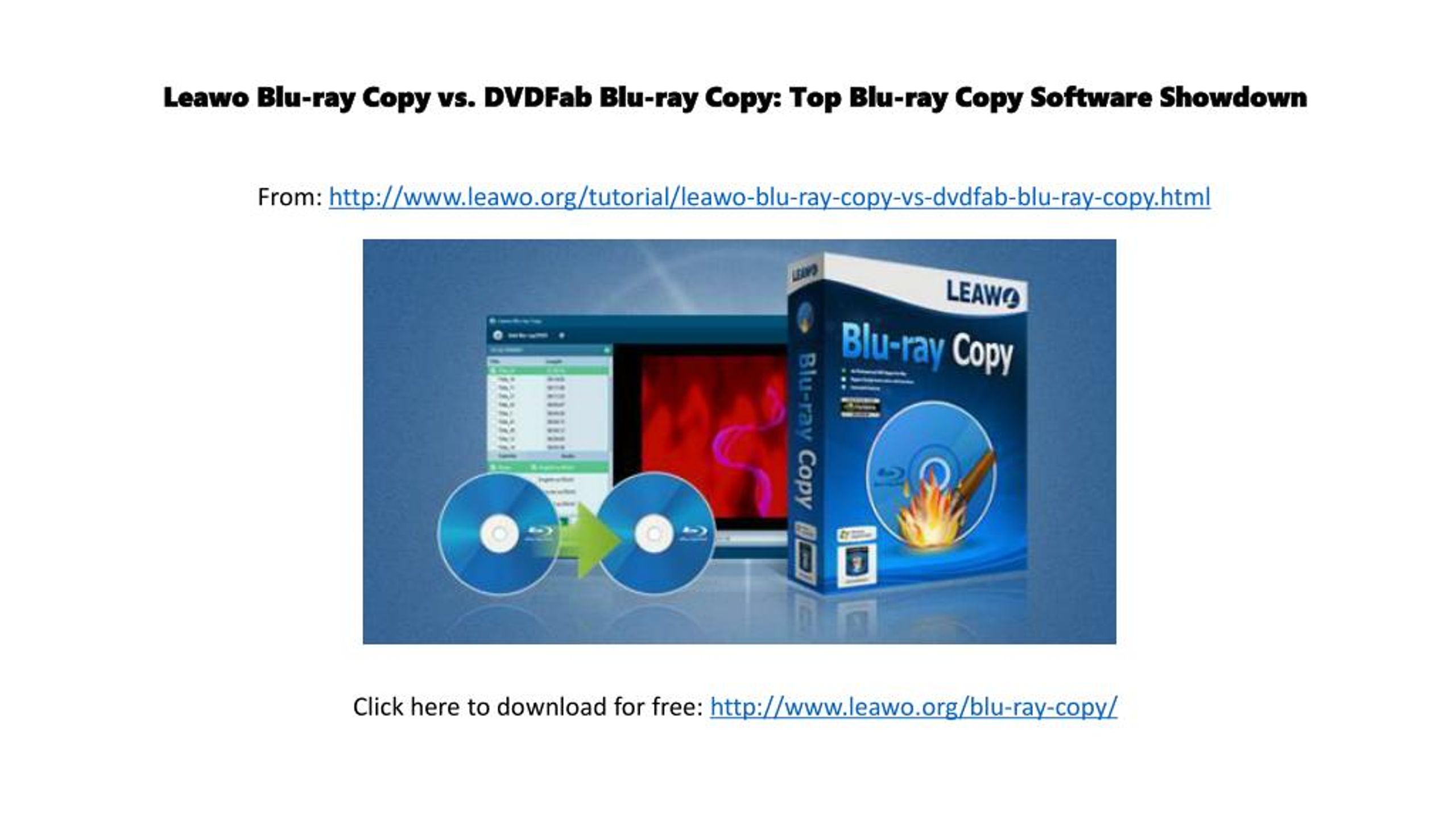 leawo blu ray copy software