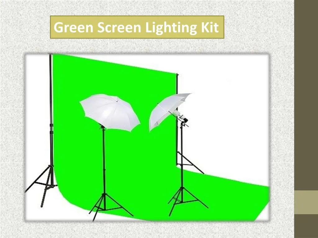 PPT Green Screen Lighting Kit PowerPoint Presentation, free download