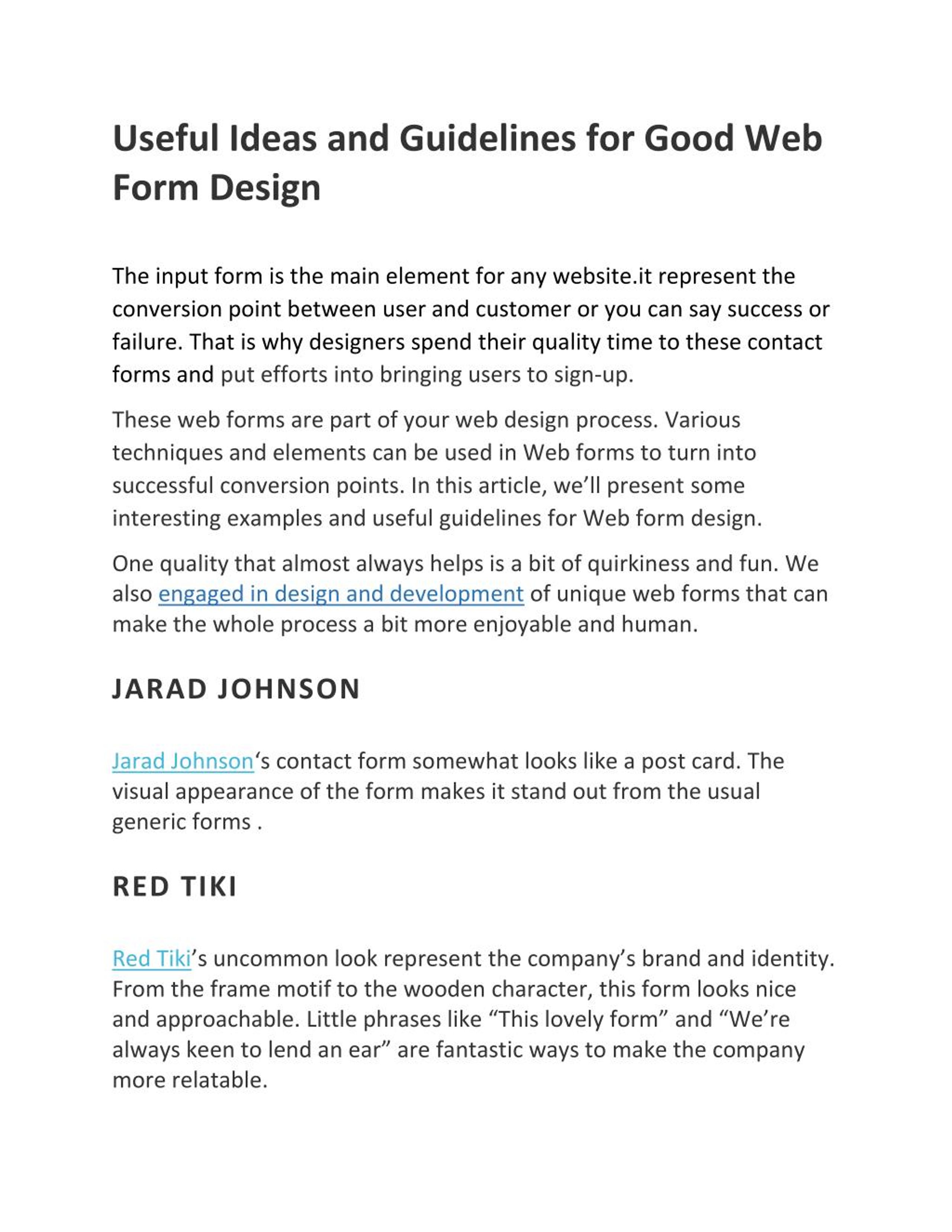 PPT - Useful Ideas and Guidelines for Good Web Form Design