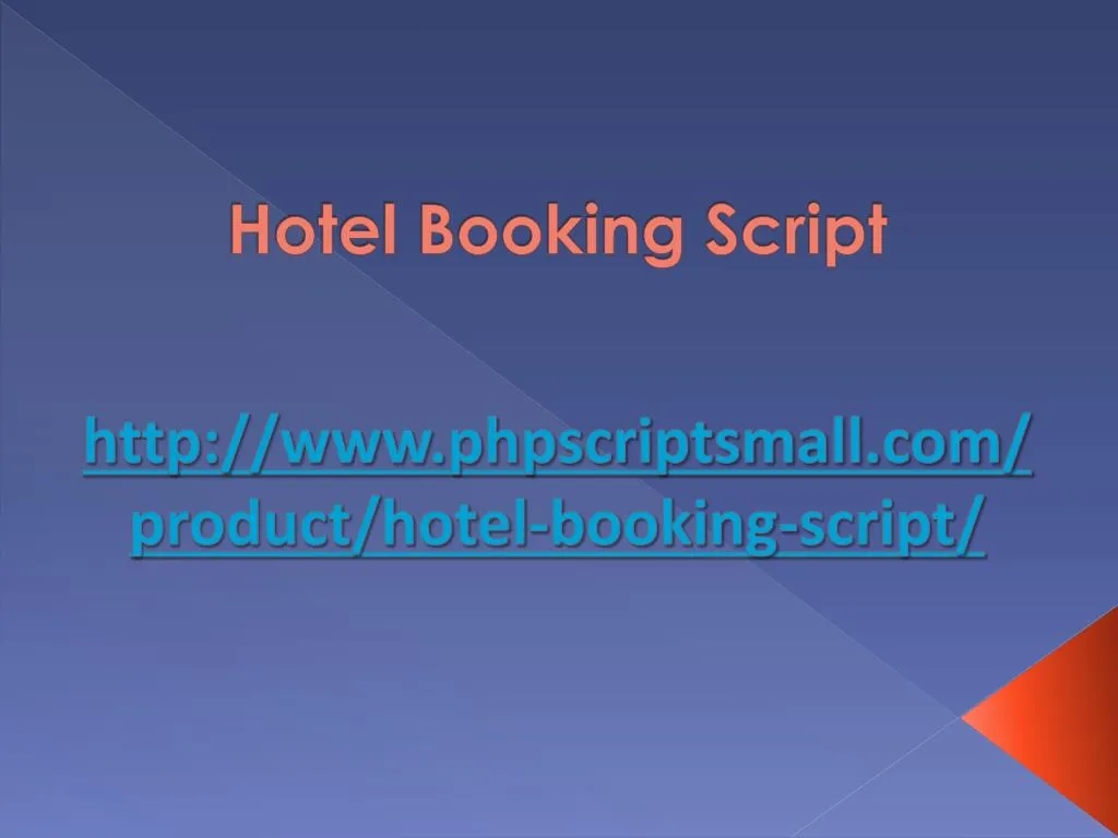 hotel booking script n.