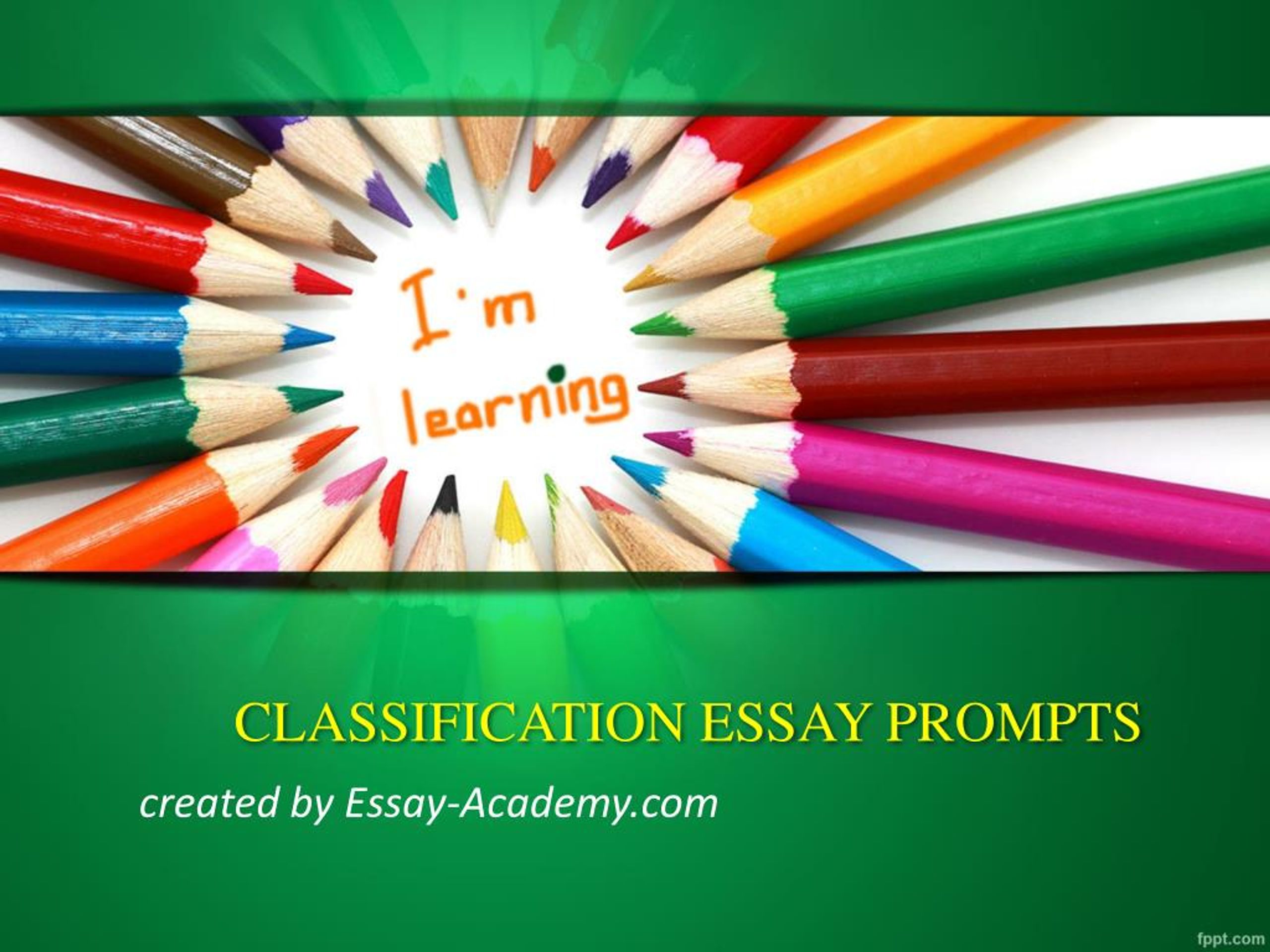 essay classification prompts
