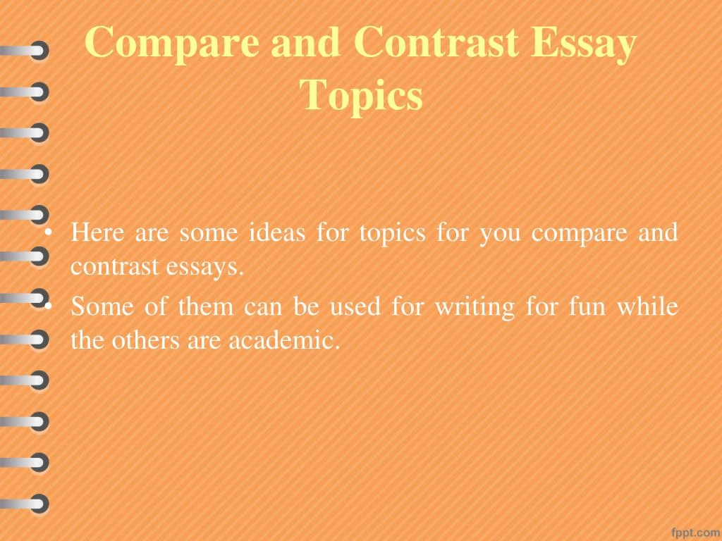 Essays compare