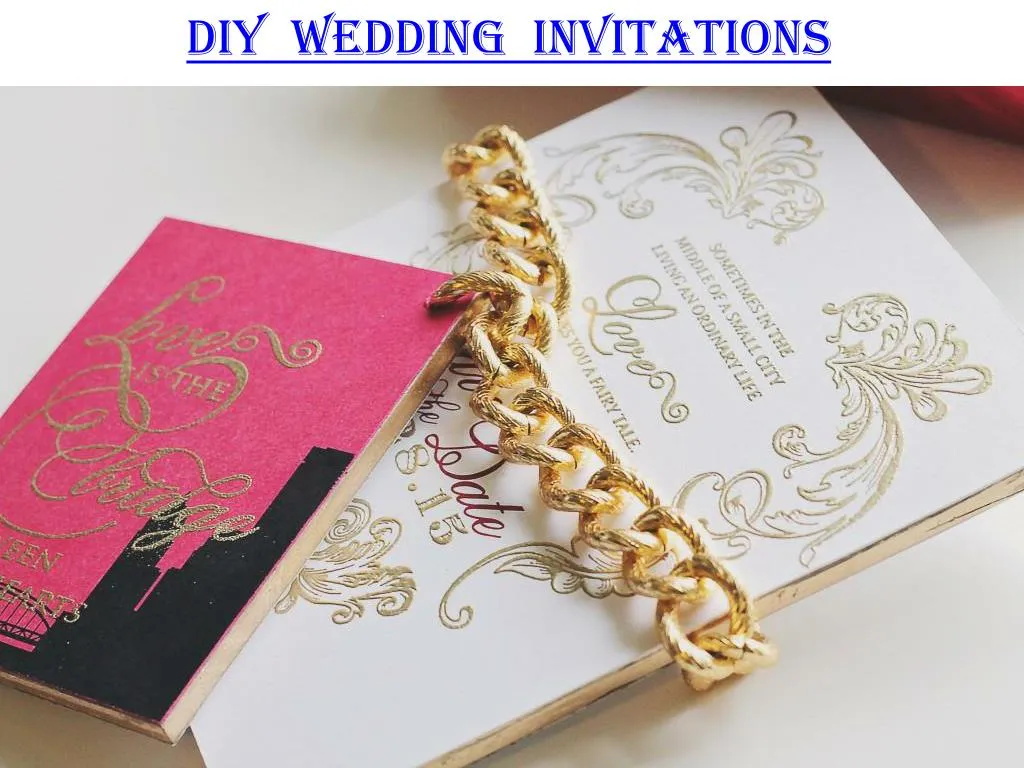 PPT DIY WEDDING INVITATIONS PowerPoint Presentation