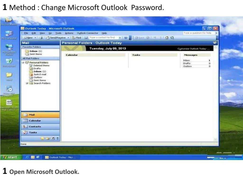 how to change outlook identity