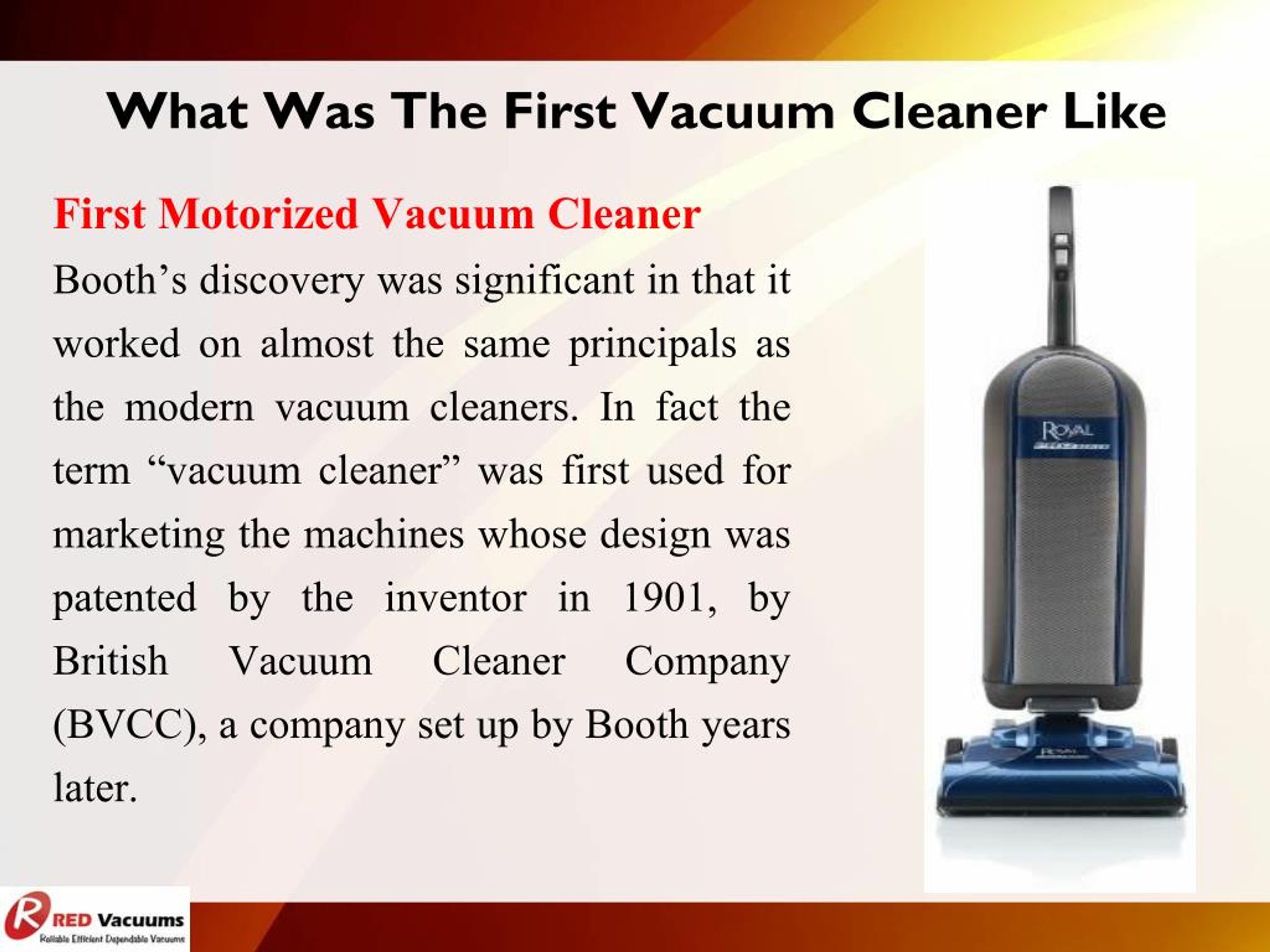 PPT What Was The First Vacuum Cleaner Like PowerPoint Presentation