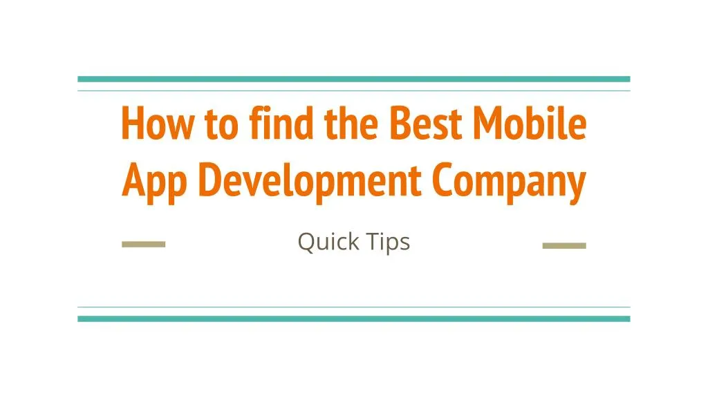 how to find the best mobile app development company n.