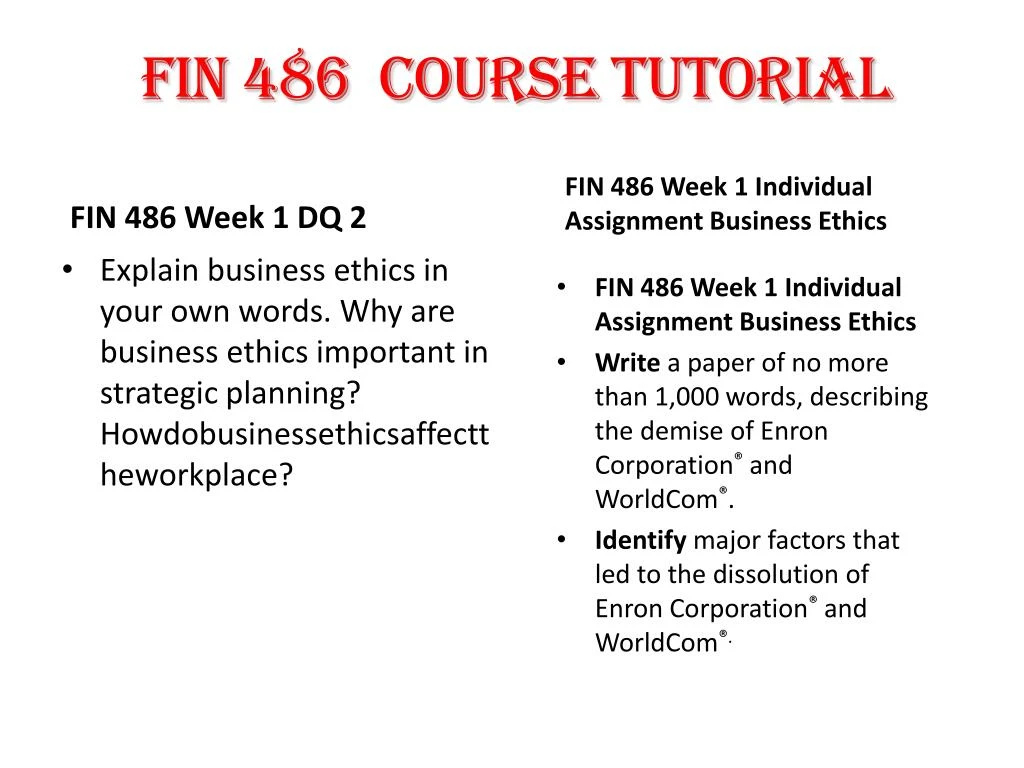 fin 486 week 3 Fin 486 week 4 individual assignment capital budgeting topics: net present value week 5 individual assignment fin 370 april 7, 2014. fin 486 week 3 Fin 486 week 4 individual assignment capital budgeting topics: net present value week 5 individual assignment fin 370 april 7, 2014.