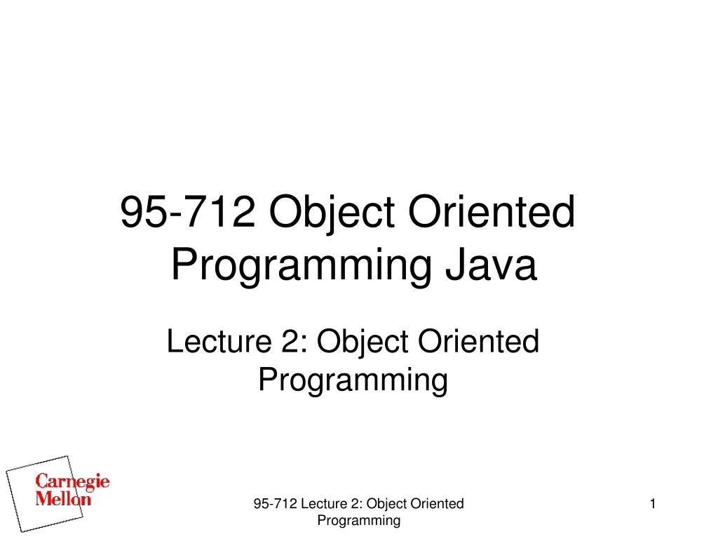 95 712 object oriented programming java n.