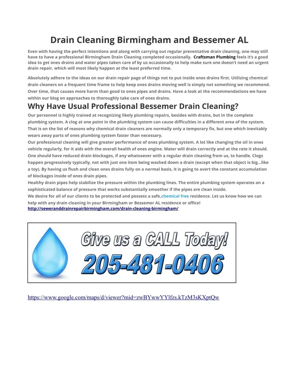 PPT Drain Cleaning Birmingham AL PowerPoint Presentation, free download ID7294252