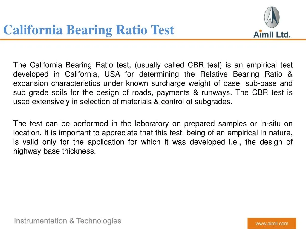 PPT - California Bearing Ratio (Aimil) PowerPoint Presentation, Free ...