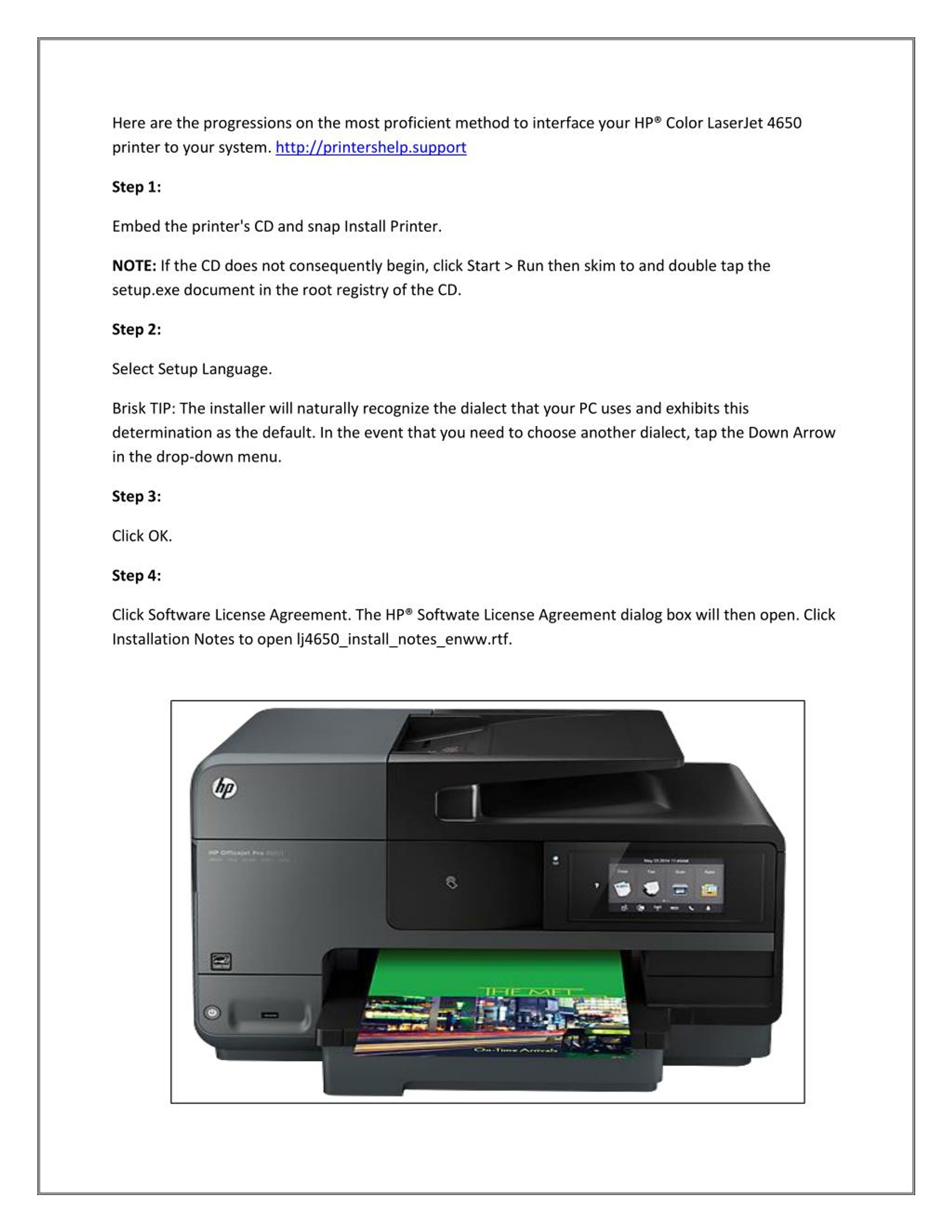 installation disk for hp officeject 4650