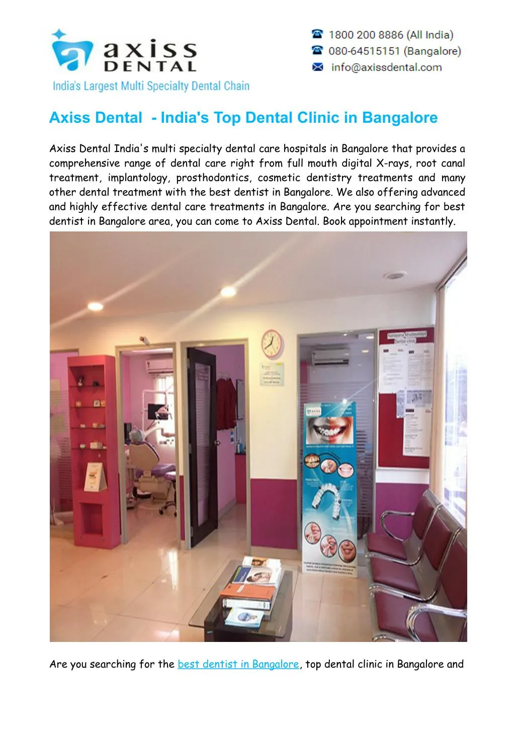 PPT Top Dental Clinic in Bangalore Best Dentist in Bangalore