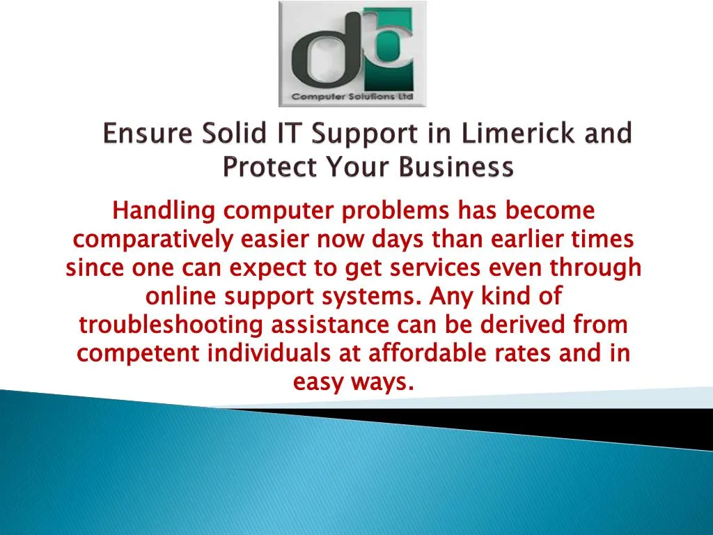 ensure solid it support in limerick and protect your business n.