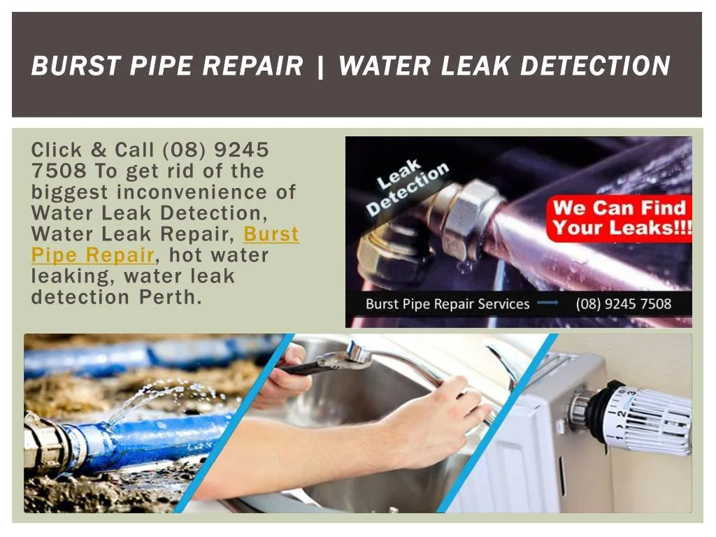 burst pipe repair water leak detection n.