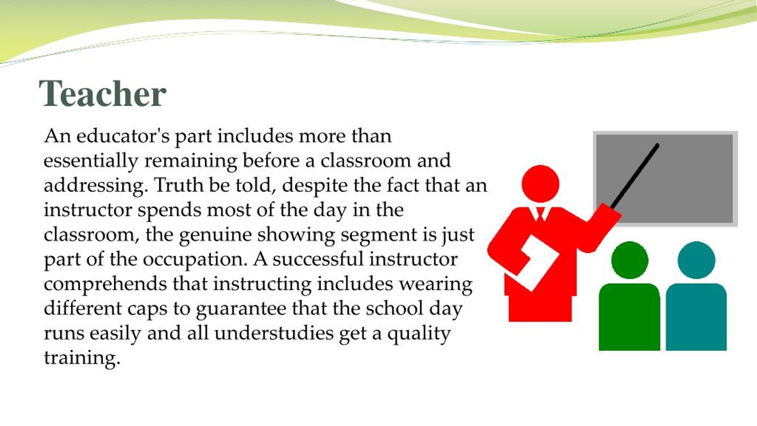 PPT Role Of Teachers In Education PowerPoint Presentation Free 