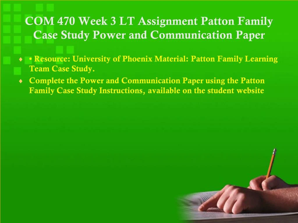 patton family case study patton family case study
