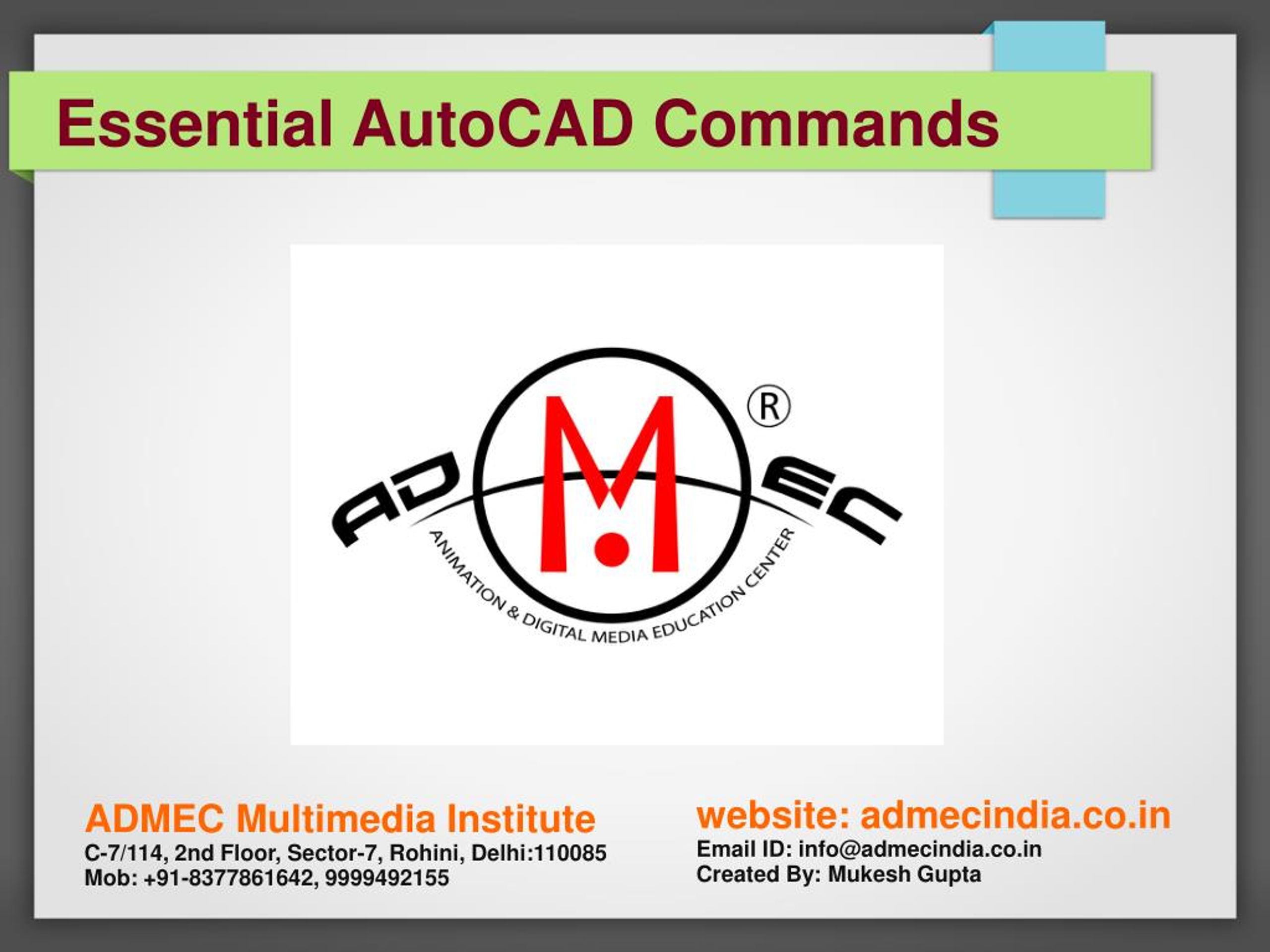 autocad ppt presentation free download