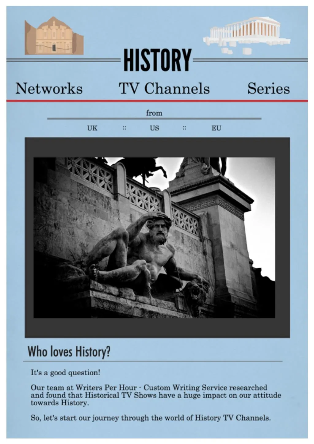 PPT History Channels, Series, TV Shows by Writers Per Hour PowerPoint